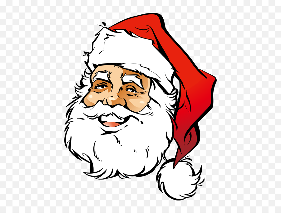 Santa Clipart Emoji Emoji Santa Claus Png - Clip Art Library Santa Clause Face Drawing,Santa Emoji