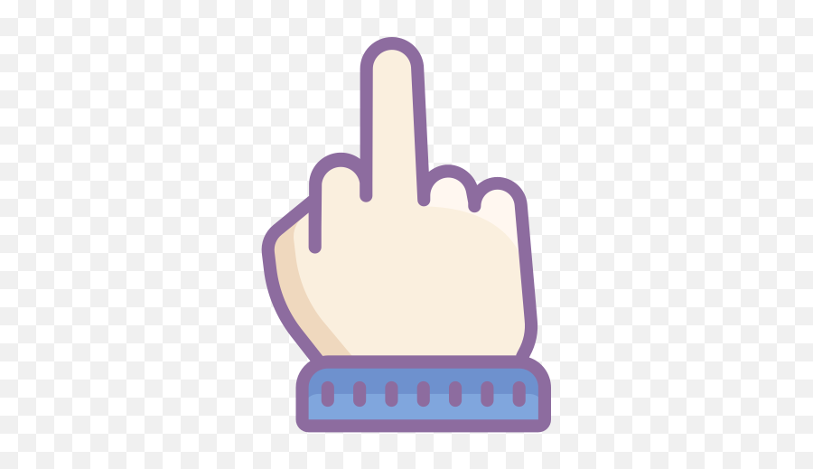 Middle Finger Icon - Sign Language Emoji,Rude Emoji Insults