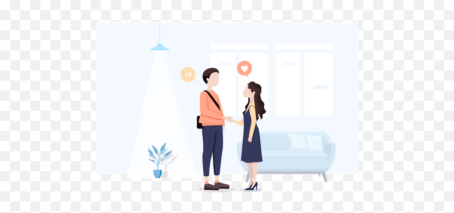 Top 10 In Love Illustrations - Free U0026 Premium Vectors Conversation Emoji,Boy And Girl Holding Hands Emoji