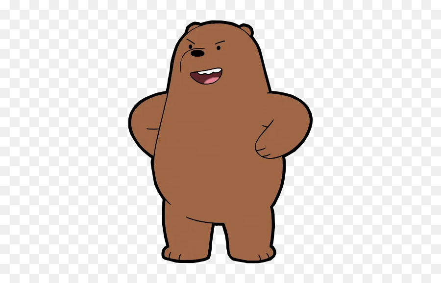Telegram Sticker - Stiker Grizzly Emoji,We Bare Bears Emoji