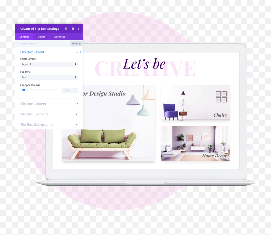 Creating Divi Blurbs With Advanced Flip Box Part 1 Divi - Furniture Style Emoji,Flipping Chair Emoticon