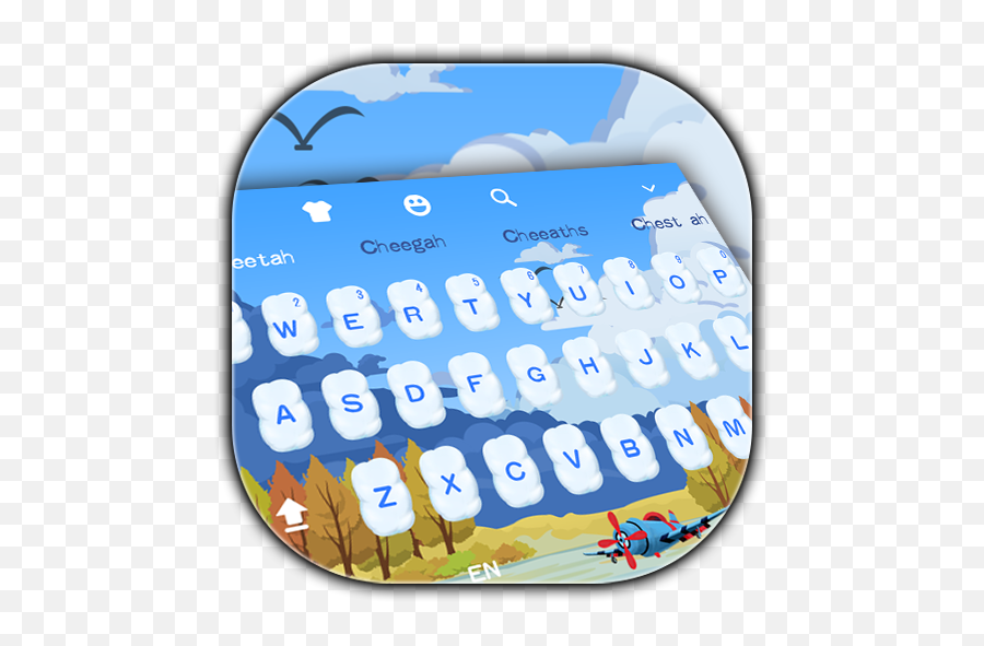 Blue Cat Sky Keyboard U2013 Apps Bei Google Play - Dot Emoji,Samsung S6 Emoji Keyboard