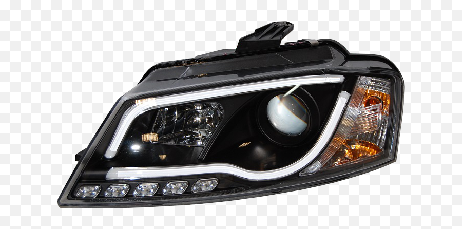 Faros Delanteros Audi A3 2008 2012 Luz Dia Real Lti Black - Vertical Emoji,Aveo Emotion 2012 Sedan