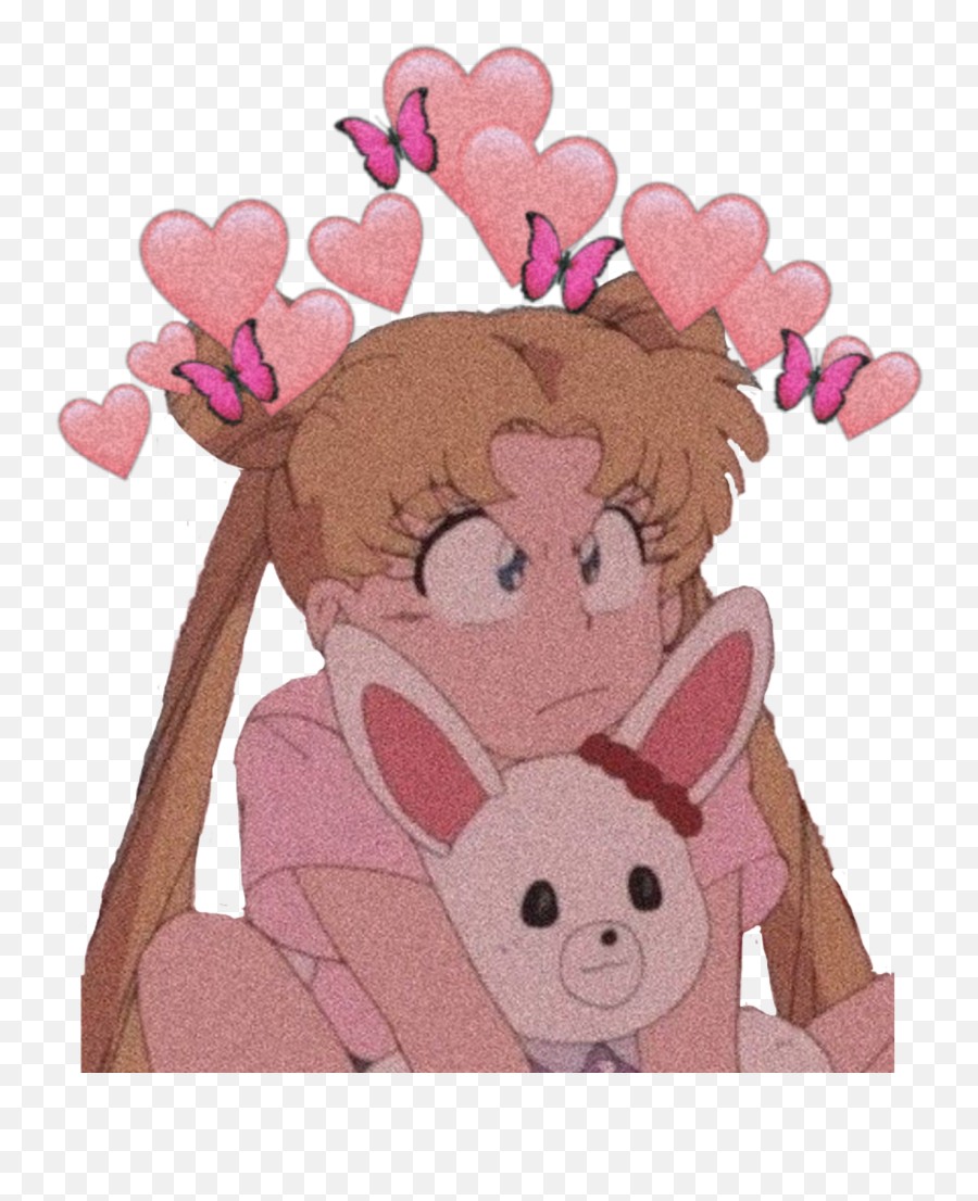 Love Kawaii Aesthetic Sticker - Sailor Moon Aesthetic Icon Emoji,Retro Emoji