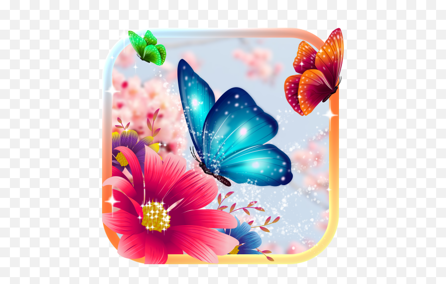 Butterflies Animated Keyboard Live Wallpaper - Apps On Girly Emoji,Butterfly Emoji Png