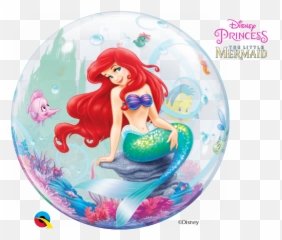 Little Mermaid Ariel Disney Princess Bubbles Balloon - Little Mermaid Bubble Balloon Emoji,Mermaid Emoji