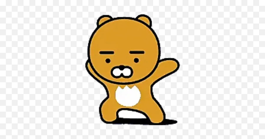 Rilakkuma Friends Of Chairoikoguma Whatsapp Stickers - Kakao Friends Ryan Sticker Emoji,Thank You Kakao Emoticon