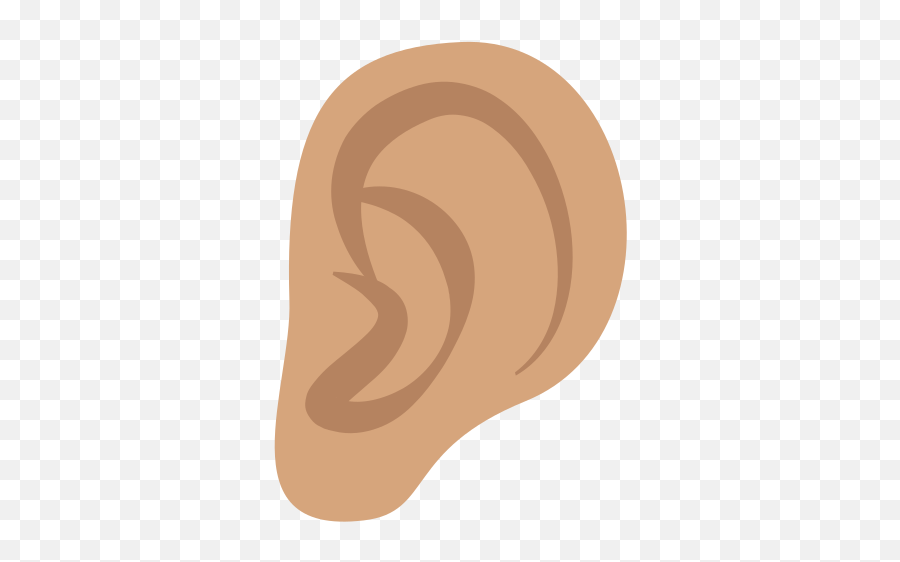 Ear Medium Skin Tone Emoji High Definition Big Picture - Desenho De Orelha Em Png,Emojis Monkey Ears