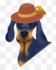 Dachsmoji - Costume Hat Emoji,Get Better Dachshund Emoticon