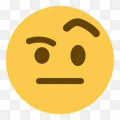 Download Hd Think Hmm Eyebrow Emoji - Hmm Emoji Png,Hmm Emoji Png