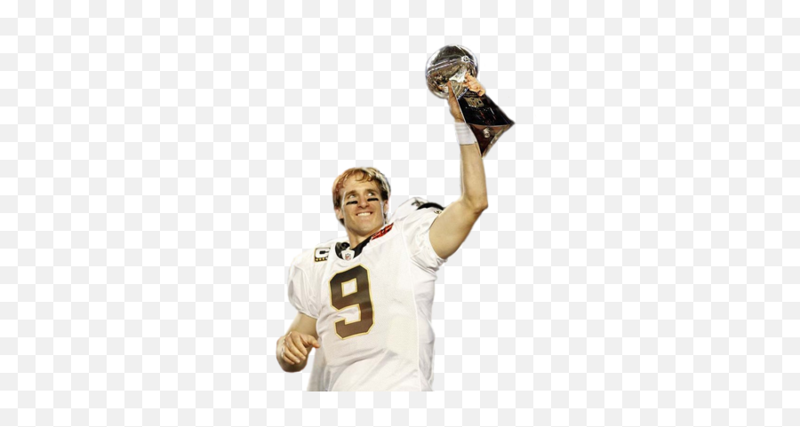 Drew Brees Lombardi Trophy Psd Psd Free - Drew Brees Blank Background Emoji,Lombardi Trophy Emoticon