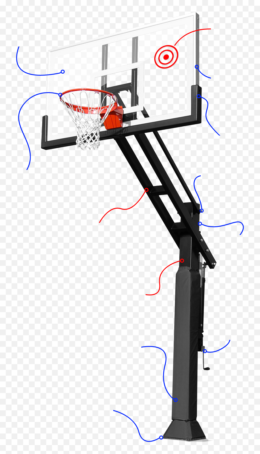 Pro Dunk Basketball Goals - Parts Of The Basketball Ring Emoji,Dave The Barbarian Emoticon Stickers