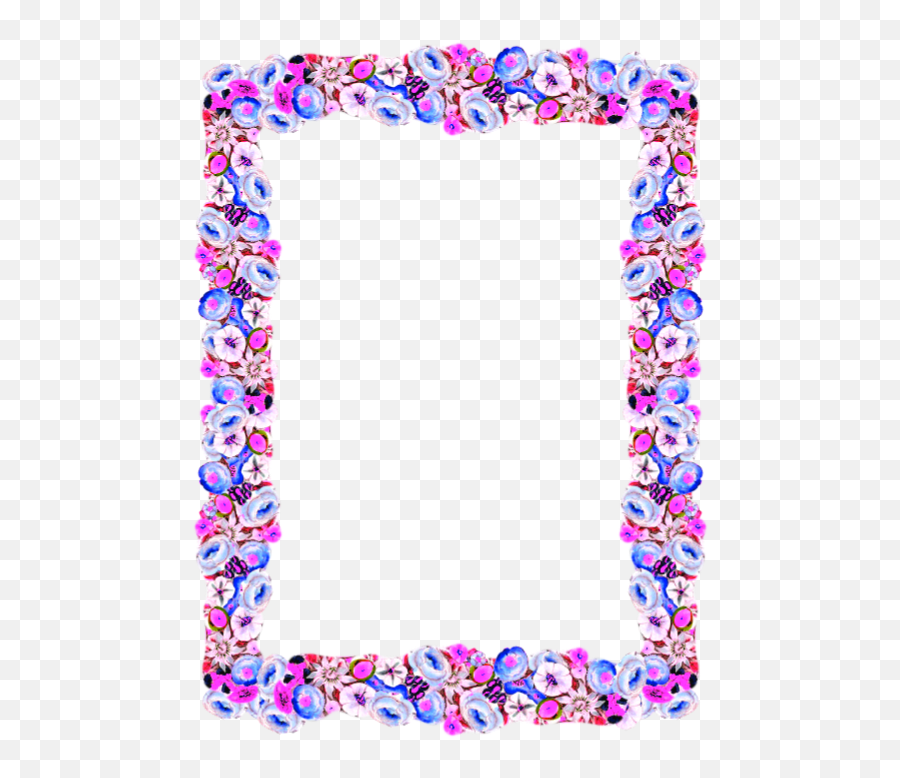 Photo Frame Flower Png Image - Border Frame Sticker Png Emoji,White Borders On Photoswith Emojis