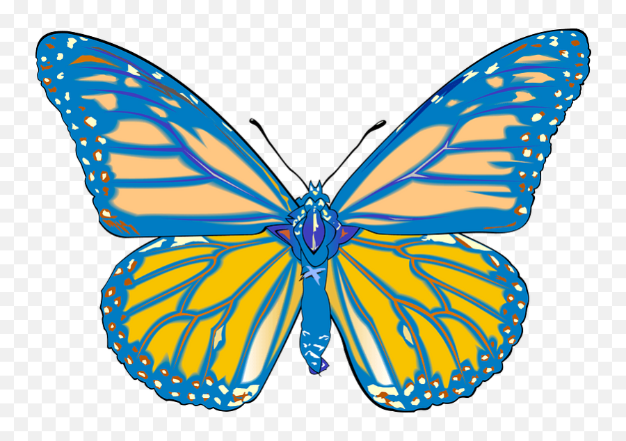Blue Butterfly Clipart Emoji,2 Blue Butterfly Emojis