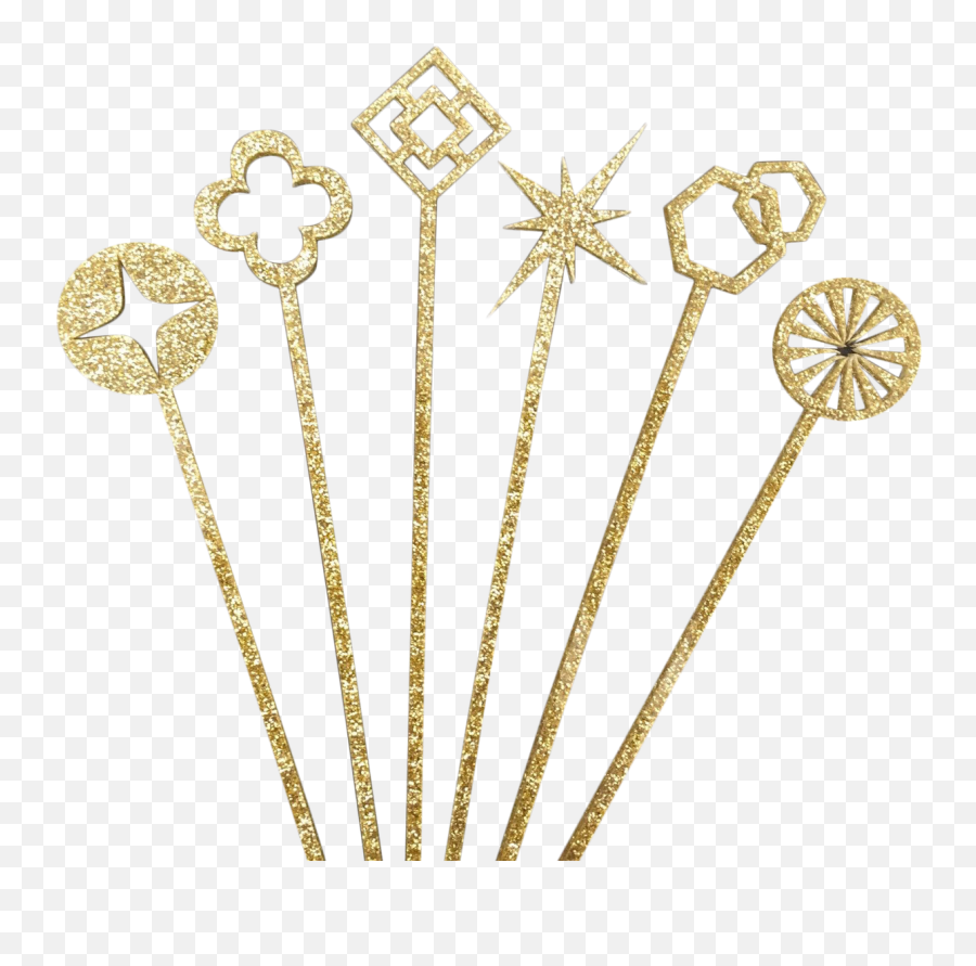 Geometric Gold Glitter Drink Stirrers Emoji,Emoji Birthday Planners