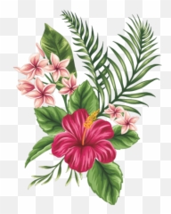 Flower Sticker - Hawaiian Flowers Drawing Emoji,Hawaiian Emoji App