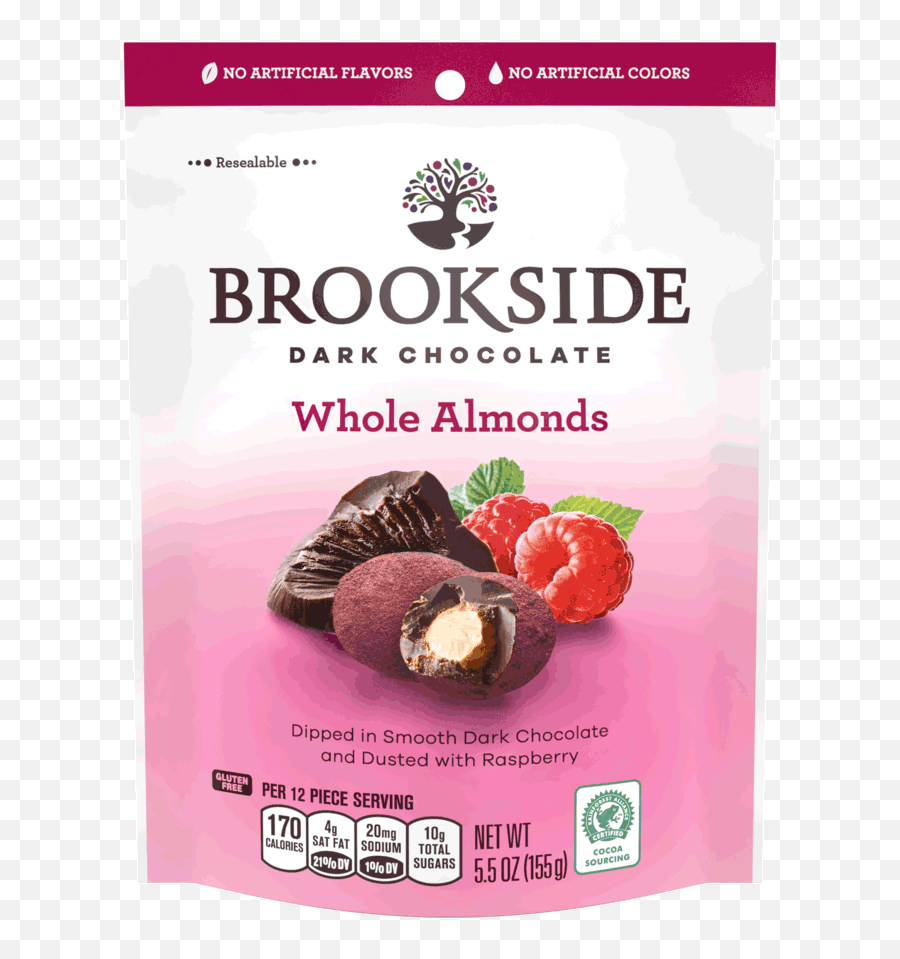 Whole Almonds Dusted With Raspberry Brookside Chocolate Emoji,Facebook Emoticons Almond
