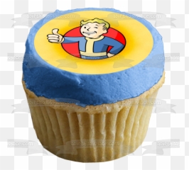 Fallout 4 Vault Boy Vault - Tech Thumbs Up Edible Cake Topper Image Abpid07006 Emoji,Fall Out 4 Pip Boy Emoticon Text
