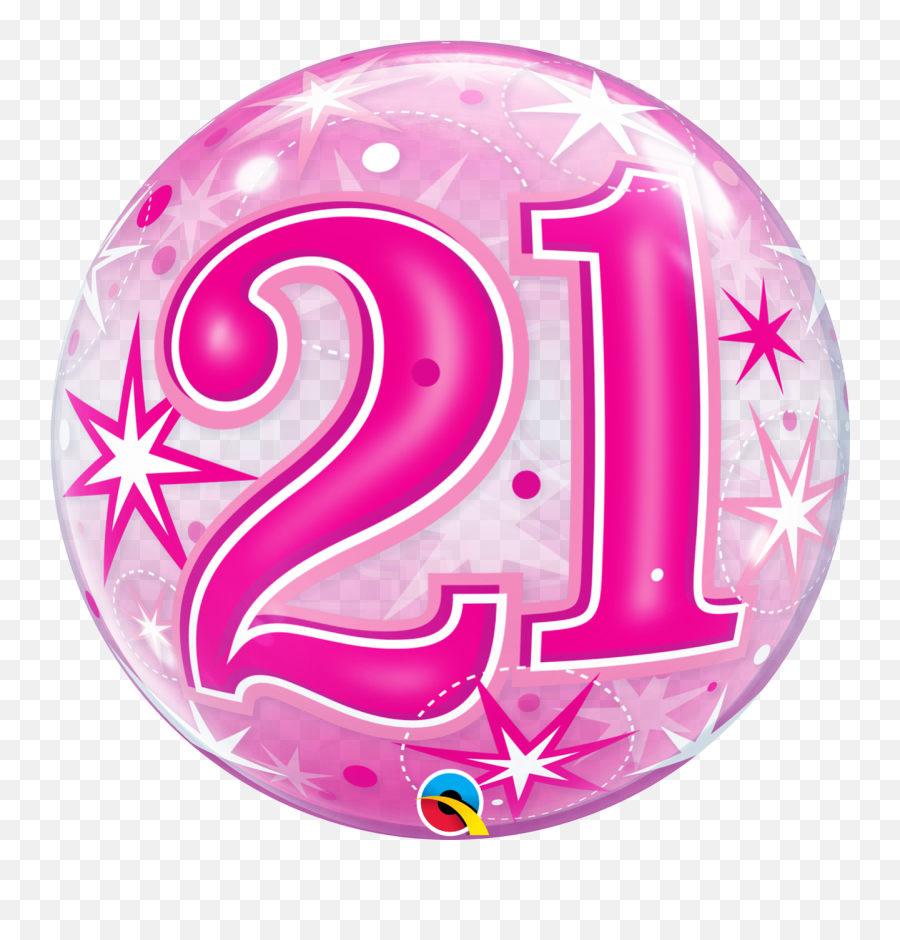 22q Bubble Pink Starburst 21 1 Count - Havinu0027 A Party 21 Pink Emoji,Starburst Emoji