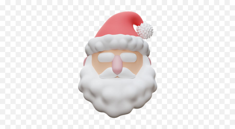 Premium Santa Claus Face 3d Illustration Download In Png Emoji,Santaa Emoji