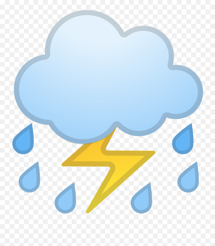 Cloudy Clipart Lightning Cloud Cloudy - Thunder And Lighting Emoji,Vortex Emoji