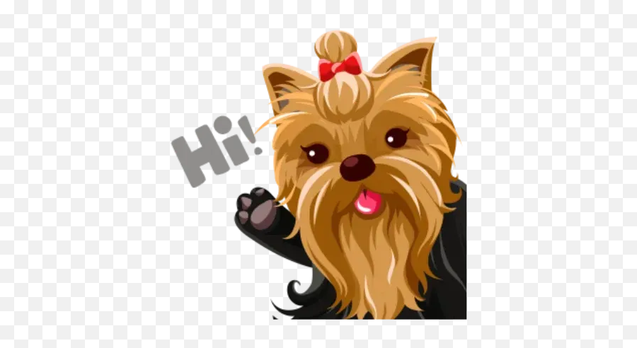 Yorkie Whatsapp Stickers - Vulnerable Native Breeds Emoji,Yorkie Emoticon