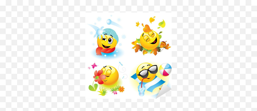 Season Sticker Pixers - Estaciones Emoji,Emoji Express Four Seasons