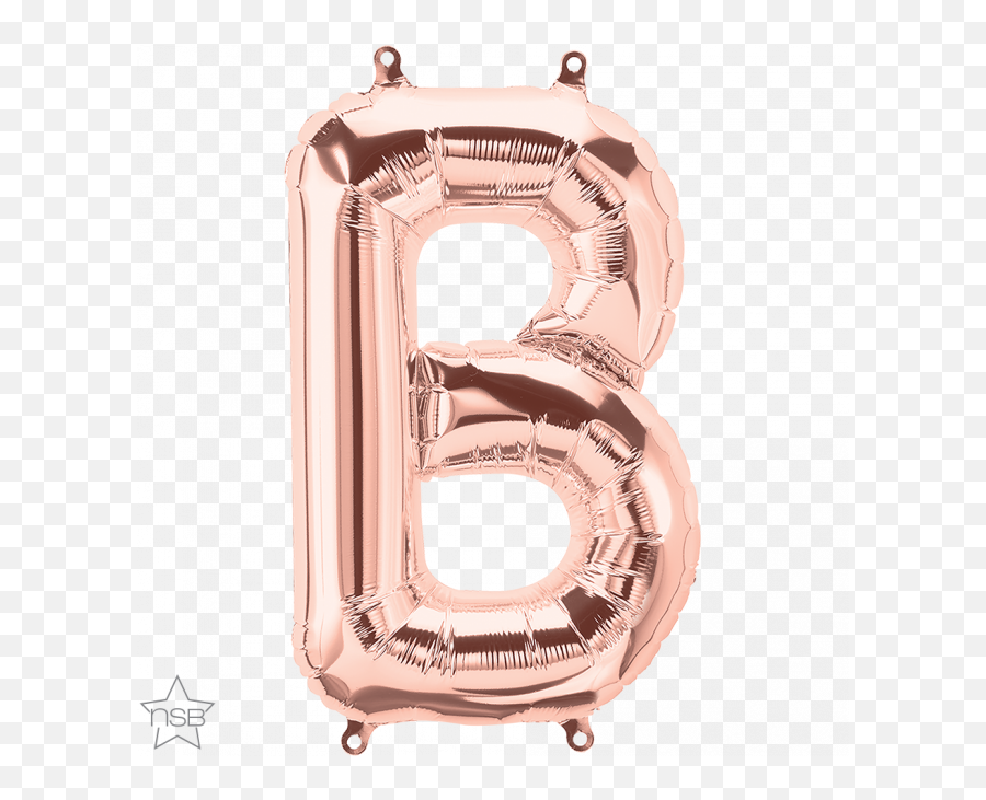 Rose Gold Shape Qualatex Foil Balloon - Rose Gold Foil Balloons Letters B Emoji,Rose Gold Emoji