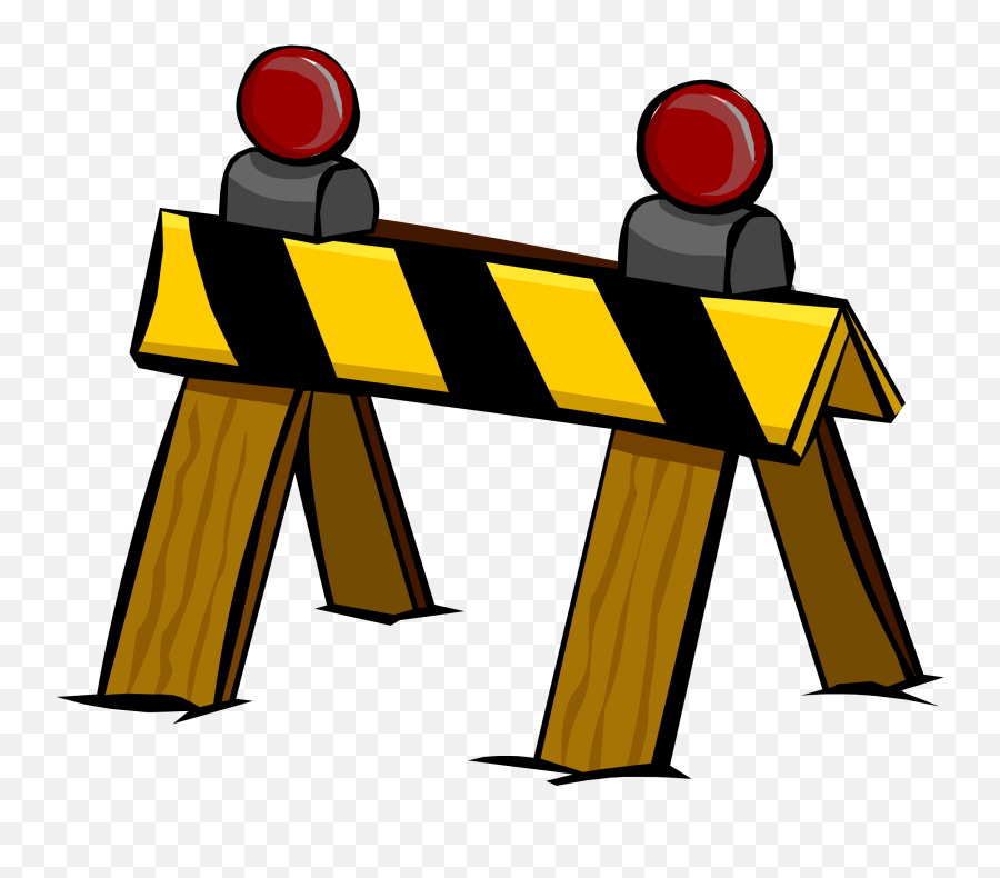 Construction Barrier Club Penguin Wiki Fandom - Barrier Clipart Emoji,Construction Emojis