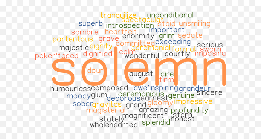 Solemn Synonyms And Related Words What Is Another Word For - Dot Emoji,Emotion Poker