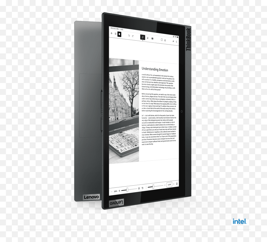 Lenovou0027s New Thinkbooks Revive The E - Ink Display Reviewed Vertical Emoji,Digital Emotion The Beauty And The Beast