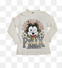 Vintage Felix The Cat Single Stitch Tshirt - Long Sleeve Emoji,Nike Swoosh Emoticon