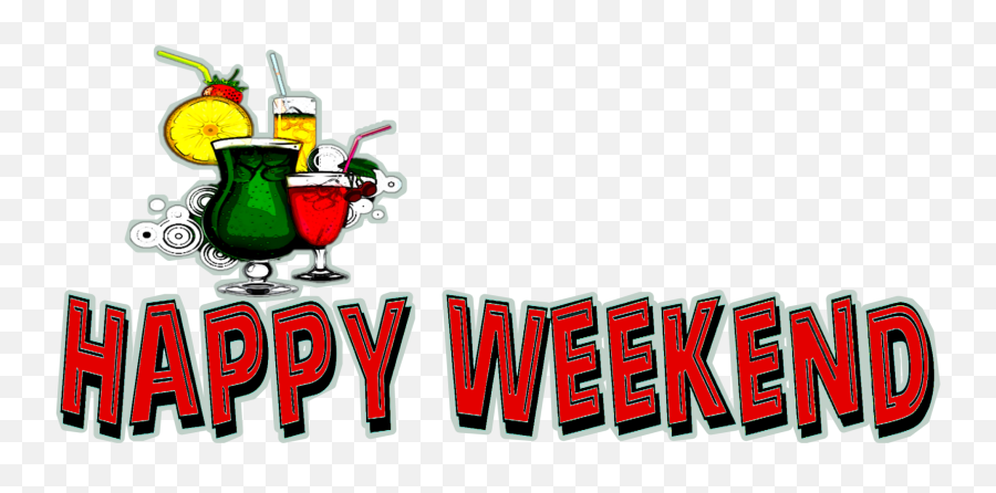 Happyweekend Text Enjoy Cocktails Sticker By Judie - Language Emoji,Happy Weekend Emoji