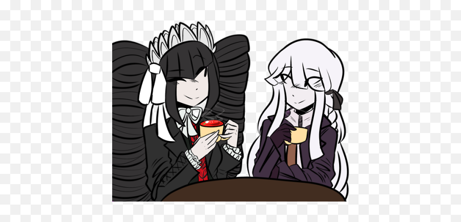 A Danganronpa Kin Blog In My Tumblr Dashboard - Kirigiri X Celeste Emoji,Sex Scene Emojis Gaming