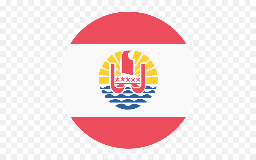 Flag Of French Polynesia - French Polynesia Flag Round Emoji,French Flag Emoji