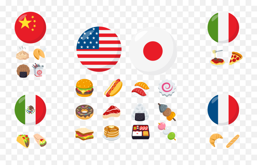 Download While Some Food Emojis Overlap - Emojis That Represent America,Food Emojis