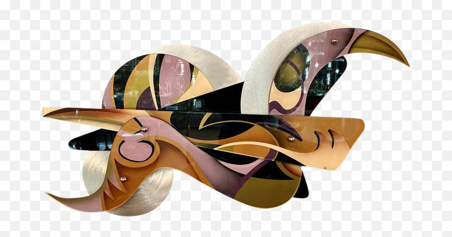 Shlomi Haziza Huge Lucite Metal - Wall Sculptures Shlomi Haziza Artist Acrylic Wall Art Emoji,Color Abstract Sculpture Emotion