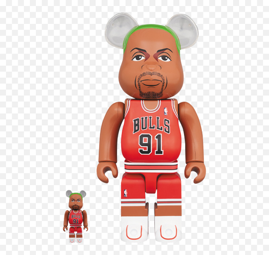 Dennis Rodman Collectible Set - Bearbrick Chicago Bulls Emoji,Rodman Emotion Card