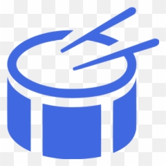 Royal Blue Side Drum Icon - Drums Logo Black And White Emoji,Drum Circle Emoticon