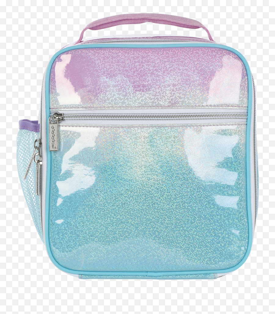 Ombre Sparkly Lunch Tote Emoji,Tie Dye Bookbags With Emojis On It That Comes With A Lunchbox