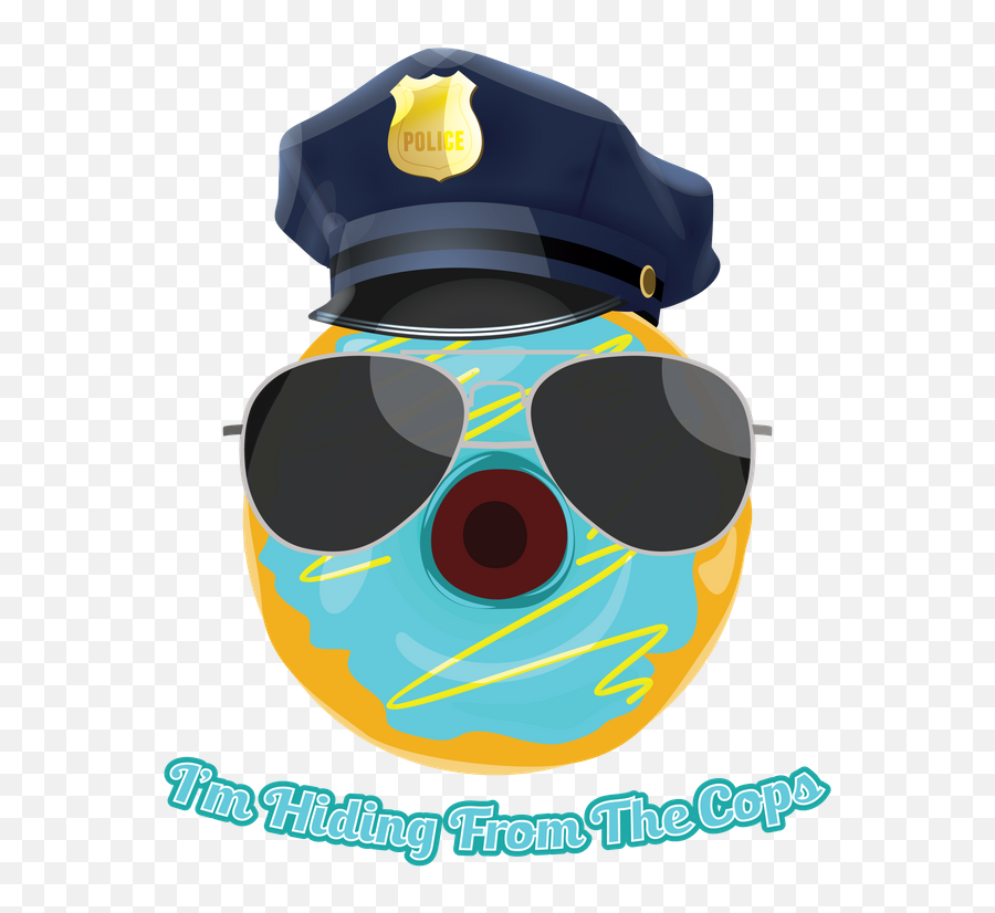 Iu0027m Hiding From The Cops - Funny Emoji Cop Art Print Peaked Cap,Lolice Emoji