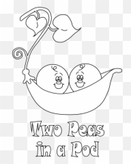 Peas3 Printable 2021 628 Coloring4free - Adult Coloring Two Peas In A Pod Coloring Pages Emoji,Pusheen Food Emotions