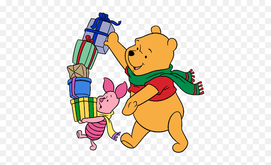 Dec098 - Winnie The Pooh With A Present Emoji,Miss My Mom Emoticon