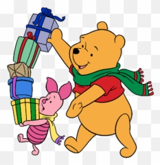 Dec098 - Winnie The Pooh With A Present Emoji,Miss My Mom Emoticon