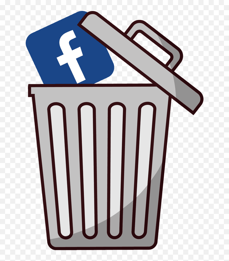 Facebook Icon In A Trash Can Png Image - Facebook In A Trash Can Emoji,Trash Emoji Png