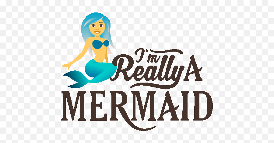 Im Really A Mermaid Mermaid Life Sticker - Im Really A Mermaid Emoji,Little Mermaid In Emojis