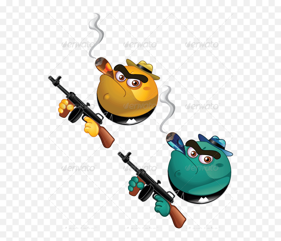 Gangster Emoticon - Gangster Smiley Emoji,Cigar Emoticon