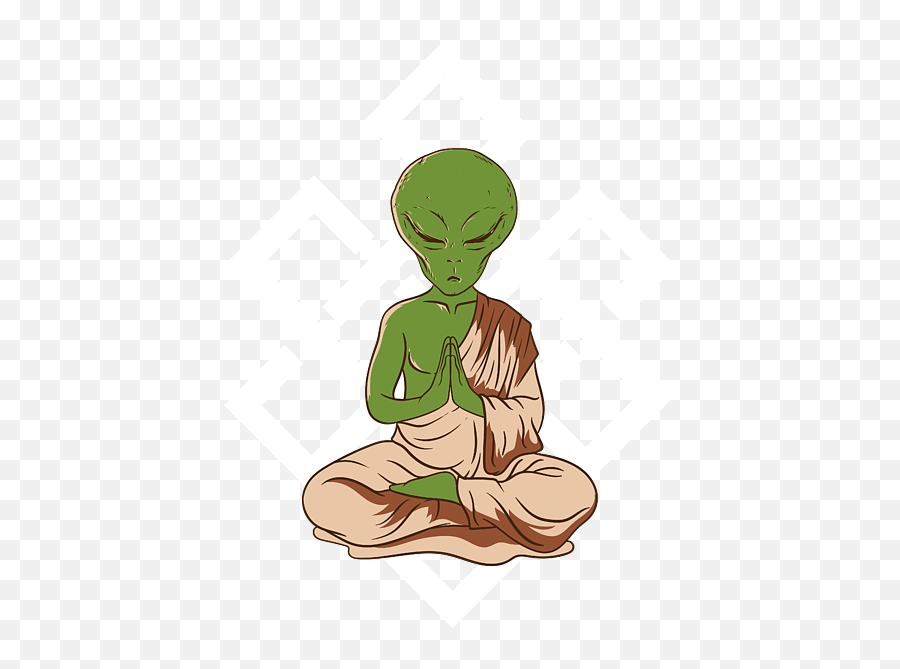 Yoga Shirt Alien Doing Yoga Tshirt Design Buddha Buddhist Emoji,Zen Buhddism Emoticons For Iphone