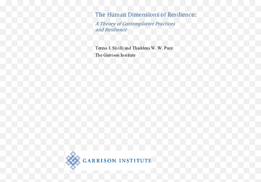 Pdf The Human Dimensions Of Resilience Thaddeus Pace Emoji,Dr June Gruber Positive Emotion And Psychopathology Talk