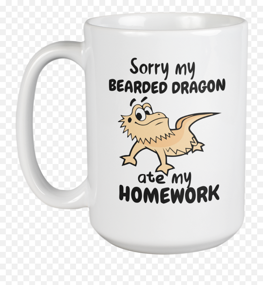Sorry My Bearded Dragon Ate My Homework Cute Coffee U0026 Tea Gift Mug Or Stuff 15oz Emoji,Awesome Weirdo Emoticon